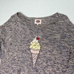 Juicy Couture Women's XL Ice Cream Cone Graphic Knit Pullover‎ Sweater